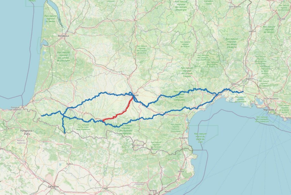 Via Garona, chemin de liaison entre la Voie d'Arles et le Chemin du Piémont Pyrénéen